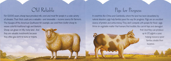 Heifer International gives the gift of livestock to those in need.